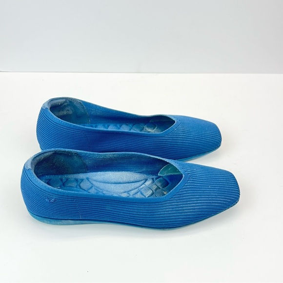 Vivaia Shoes Womens US 9.5 EU 40 Wide Margot Square Toe Blue Knit Comfort - Picture 2 of 8